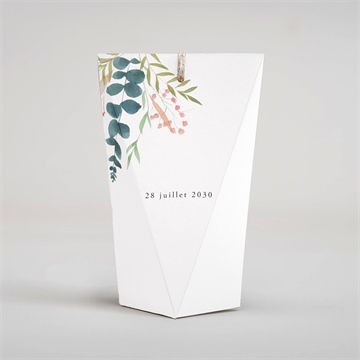 Boîte surprise mariage bouquet ardent - Dos de la boîte