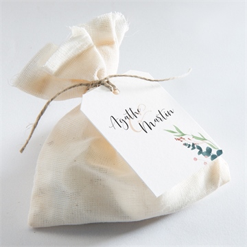 Etiquette mariage bouquet ardent - Mise en situation