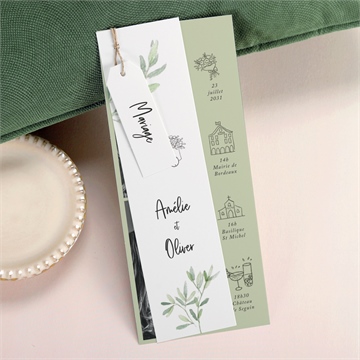 Faire-part mariage sous les oliviers