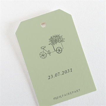 Etiquette mariage sous les oliviers - Dos de l'étiquette