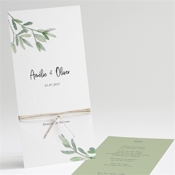 Menu mariage sous les oliviers