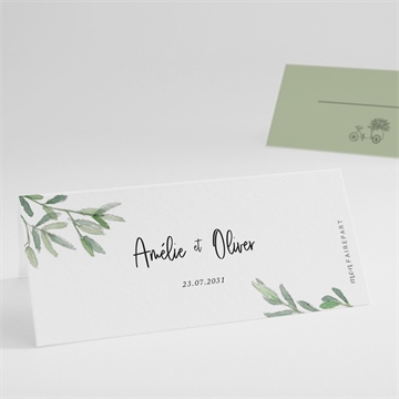 Marque-place mariage sous les oliviers