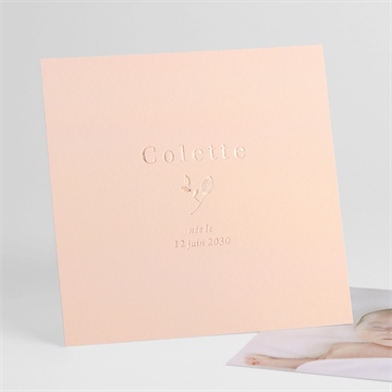 Faire-part naissance nuances de cuivre