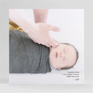 Faire-part naissance lumineux - Dos du faire-part