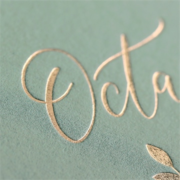 Faire-part naissance lumineux - Marquage à Chaud OR