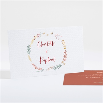 Carton d'invitation mariage terre de feu