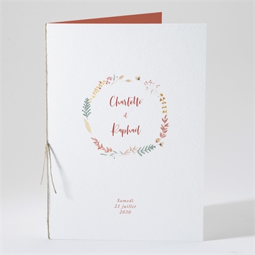 Livret de messe mariage terre de feu