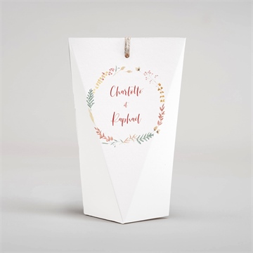 Boîte surprise mariage terre de feu - Dos de la boîte