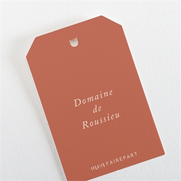 Etiquette mariage terre de feu - Dos de l'étiquette