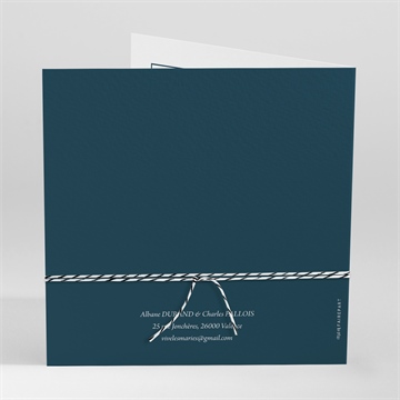 Faire-part mariage fleur des champs - Dos du faire-part