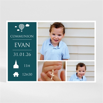 Faire-part communion jolis petits symboles - Mise en situation