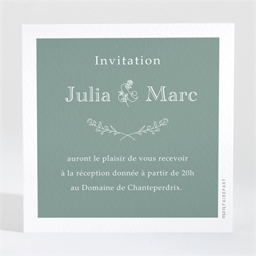 Carton d'invitation mariage let love grow