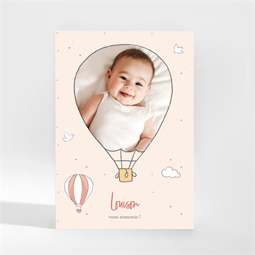 Remerciement naissance petite montgolfière