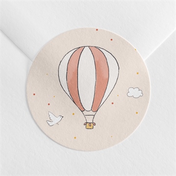 Sticker naissance petite montgolfière