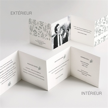 Faire-part mariage love & co - Intérieur du faire-part