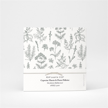 Faire-part mariage love & co - Dos du faire-part