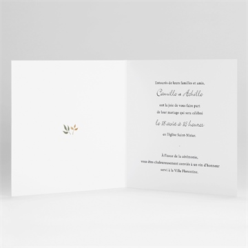 Faire-part mariage let's dream ! - Intérieur du faire-part