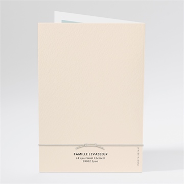 Faire-part mariage lovely bracelet - Dos de la carte