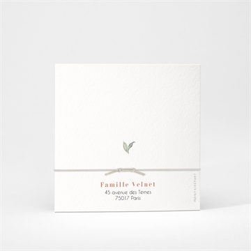 Faire-part naissance sweet family - Dos du faire-part