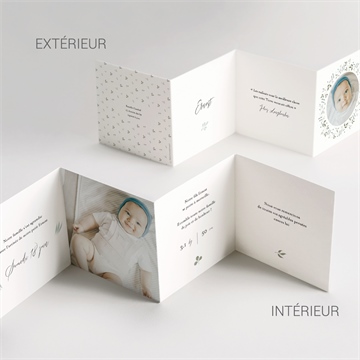 Faire-part naissance beau chouchou - Intérieur du faire-part