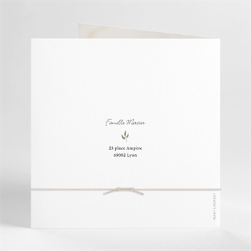 Faire-part naissance petit mot d'amour - Dos du faire-part