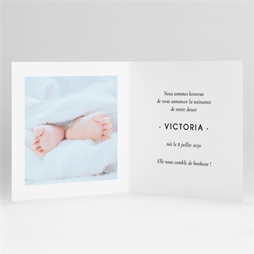 Faire-part naissance notre merveille - Intérieur du faire-part