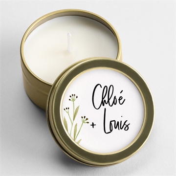 Bougie mariage art champêtre bracelet