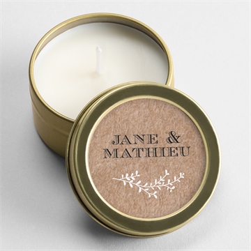 Bougie mariage kraft en folie magnet