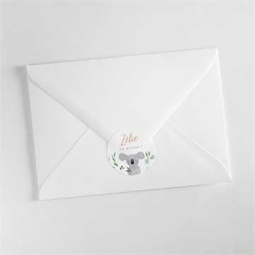 Sticker naissance koala en folie - Mise en situation