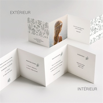 Faire-part communion rayonnement - Intérieur du faire-part