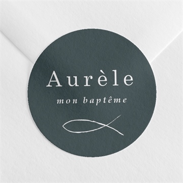 Sticker baptême ichthus