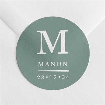 Sticker baptême annonce en or