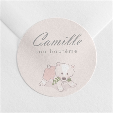 Sticker baptême mon petit marque page