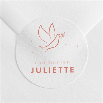 Sticker communion colombe dorée