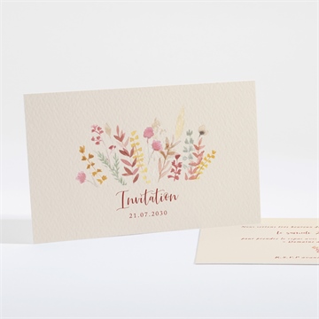 Carton d'invitation mariage élégance champêtre