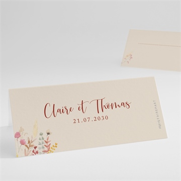 Marque-place mariage élégance champêtre