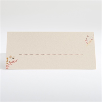 Marque-place mariage élégance champêtre - Dos du marque-place