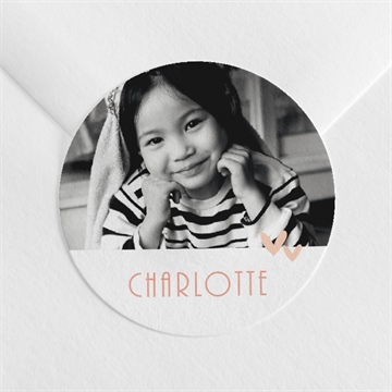 Sticker communion invitation photomaton magnet