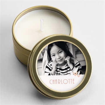 Bougie communion invitation photomaton magnet