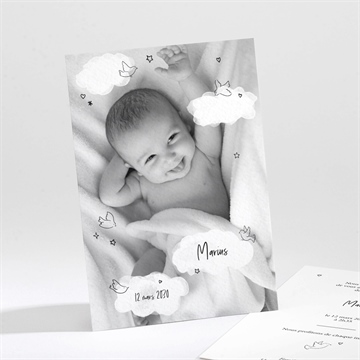 Faire-part naissance dans la lune