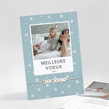 Carte de voeux flocon de neige
