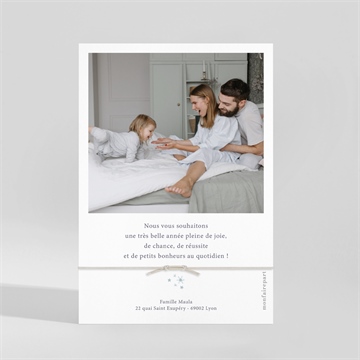 Carte de voeux flocon de neige - Dos de la carte