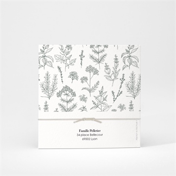 Carte de voeux belle année bracelet - Dos de la carte