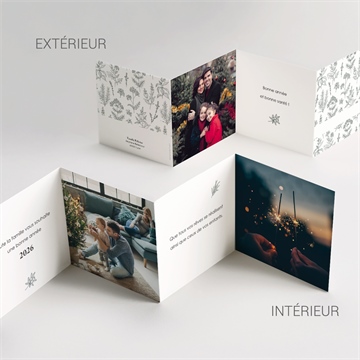 Carte de voeux belle année bracelet - Intérieur de la carte