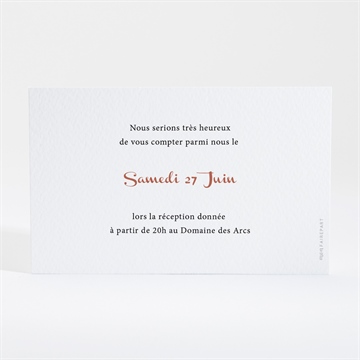 Carton d'invitation mariage fleurs d'automne - Dos du carton