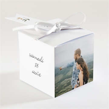 Boîte de dragées mariage let's dream ! - Dos de la boîte