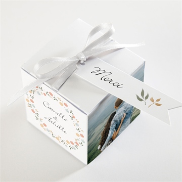 Boîte de dragées mariage let's dream ! - Dessus de la boîte