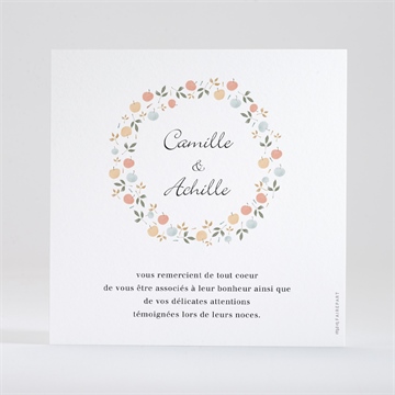 Remerciement mariage let's dream ! - Dos du remerciement