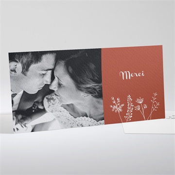 Remerciement mariage fleurs d'automne