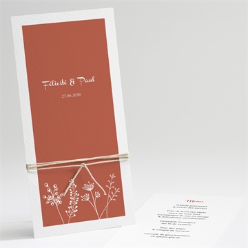 Menu mariage fleurs d'automne